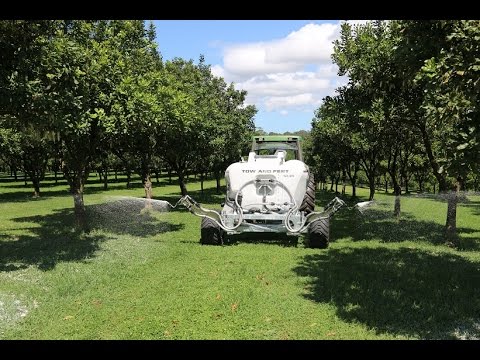 Applying Microfine Lime & Gypsum in Picadilly Park Macadamia Orchard